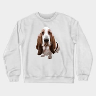 Cute Basset Hound Drawing Crewneck Sweatshirt